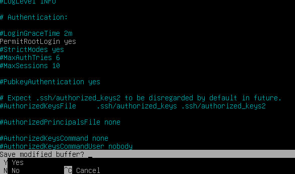 Nano save modified buffer prompt